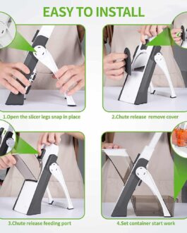 Mandoline Vegetable Cutter Chopper Adjustable Multi-function Drum Cutter Vertical Vegetable Cutter