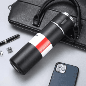 black vacuum flask set