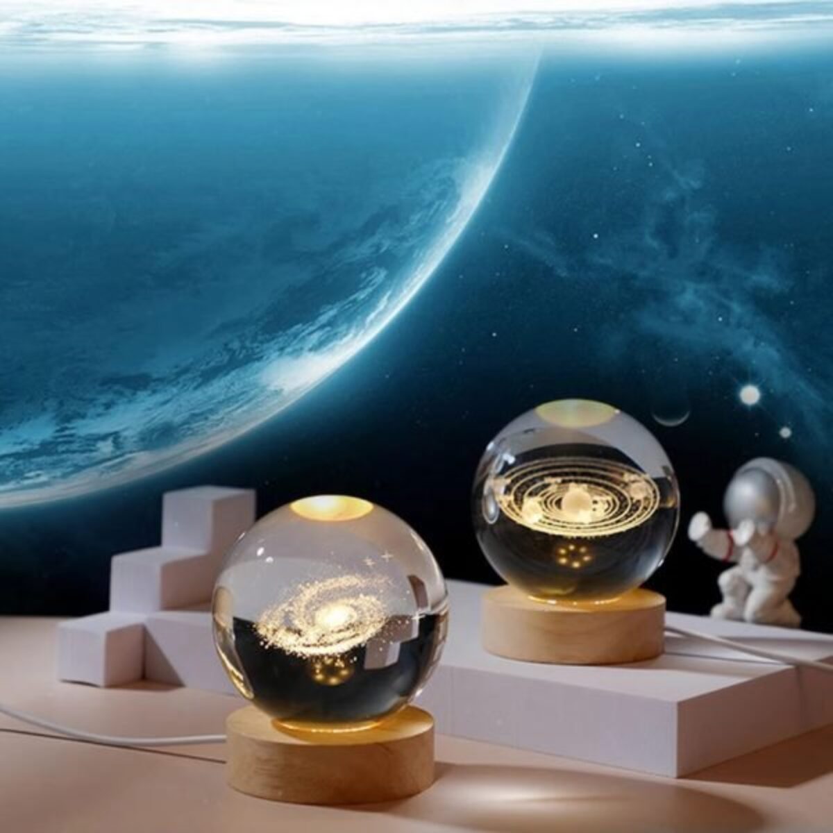 Crystal Ball Galaxy Lamp - MZ TRENDS
